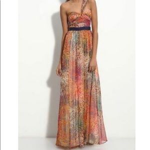 BCBG Inga Silk Dress - Begonia print